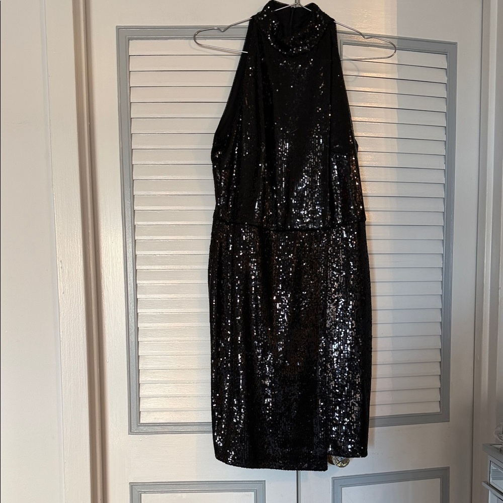 Donna Morgan Black Sequin Dress